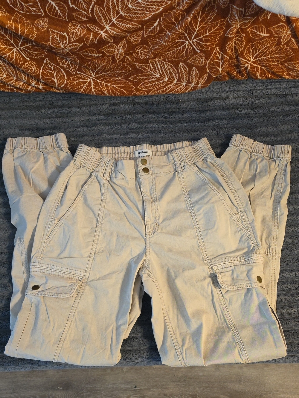Garage Light Beige Cargo Jogger Pants